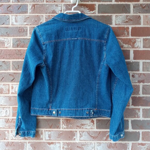 Vintage Silver made in Canada slash pocket denim jacket size large runs smaller - Picture 2 of 9